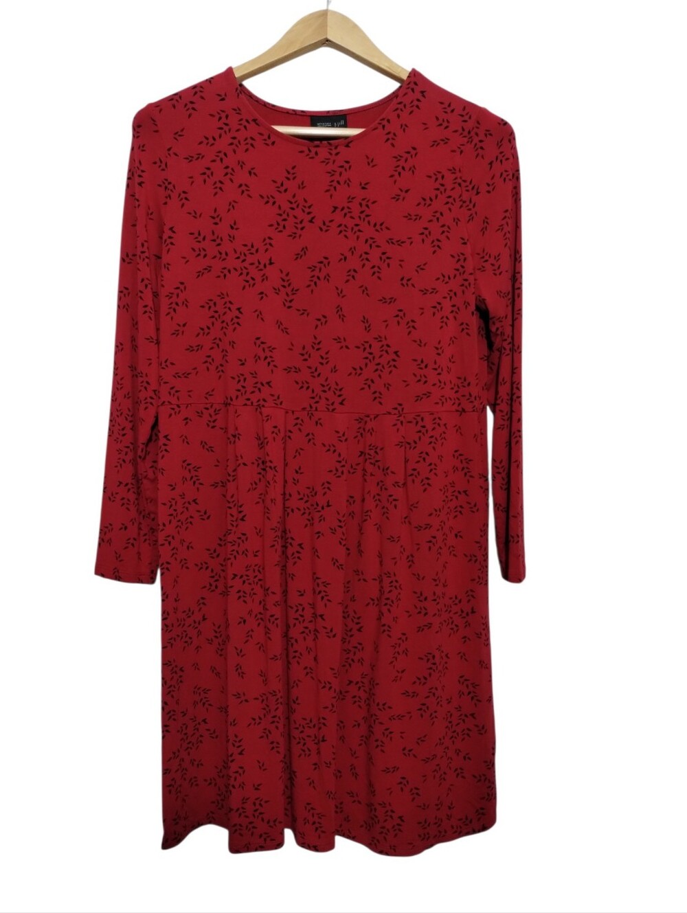 J Jill Wearever Soft Shift Dress Womens MP Floral Long Sleeve Midi Floral